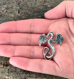 Drache 235 mit Schlangenkette - Silber