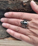 Ring Totenkopf Gr. 56-72 - gewölbt - Edelstahl
