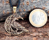 Anhänger 158 Rabe im Mond - Bronze