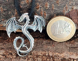 Drache 235 mit Schlangenkette - Silber
