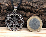 Metatrons Würfel 202 mit Schlangenkette - Silber