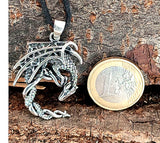 Drache 288 mit Schlangenkette - Silber