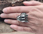 Ring Wolfskopf, Gr. 63-76 (wk24) - Edelstahl