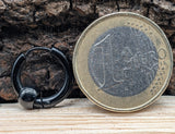 Klappcreole schwarz 10 x 2,5 mm - Edelstahl kcschw11