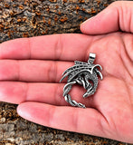 Drache 288 mit Schlangenkette - Silber
