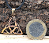 Anhänger 198 Triquetra mit Schlangen - Bronze