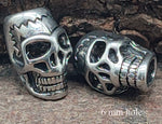 Bartperle Totenkopf - Edelstahl Nr. 1007
