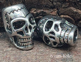 Bartperle Totenkopf - Edelstahl Nr. 1007