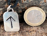 Rune Tiwaz 156 mit Schlangenkette - Silber
