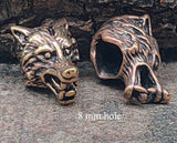 Bartperle Wolf 8 mm - Bronze