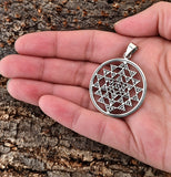 Sri Yantra 132 mit Schlangenkette - Silber