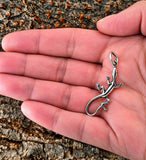 Echse 3 mit Schlangenkette - Silber