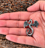 Drache 235 mit Schlangenkette - Silber