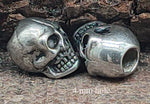 Bartperle Totenkopf 4mm - Edelstahl