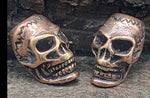 Bartperle Totenkopf 6 mm - Bronze