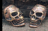 Bartperle Totenkopf 6 mm - Bronze