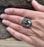 Ring Totenkopf Gr. 62-70 - Edelstahl