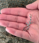 Echse 3 mit Schlangenkette - Silber