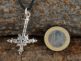 Anhänger 134 Kreuz & Pentagramm - Silber
