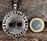 Lebensbaum 210 mit Schlangenkette - Silber