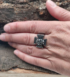 Ring Eisernes Kreuz, Gr. 55-68 (edektk) - Edelstahl