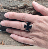 Ring Eisernes Kreuz, Gr. 58-76 (ek28) - Edelstahl