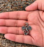 Drache 9 mit Schlangenkette - Silber
