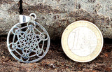 Anhänger 402 - Metatrons Würfel mit Silberkette