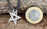 Pentagramm 51 mit Schlangenkette - Silber