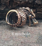 Bartperle Drache 8 mm - Bronze