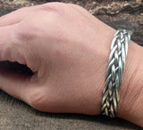Armband Flechtmuster 1 - Silber