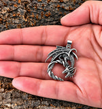 Drache 315 mit Schlangenkette - Silber