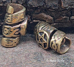 Bartperle Pentagramm - Bronze