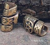 Bartperle Pentagramm - Bronze