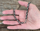 Königskette 4,5 mm - schwarz-silbern - Edelstahl