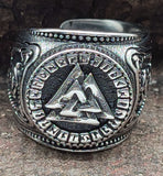 Ring Wotansknoten Valknut, Gr. 55-70 (edwt1) - Edelstahl