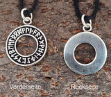 Anhänger 30 Runenkreis - Silber