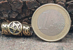 Bartperle Pentagramm - Bronze