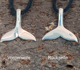 Walflosse 128 mit Schlangenkette - Silber