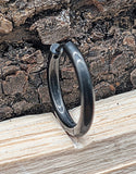 Klappcreole schwarz 16mm - Edelstahl kcschw10