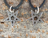 Pentagramm 51 mit Schlangenkette - Silber