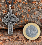 Keltenkreuz 31 mit Schlangenkette - Silber