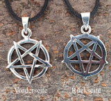 Pentagramm 252 mit Schlangenkette - Silber