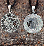 Anhänger 353 Wolfskopf - Silber
