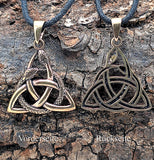 Anhänger 198 Triquetra mit Schlangen - Bronze