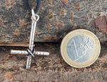 Kreuz 65 mit Schlangenkette - Silber
