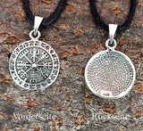 Wikinger Kompass 285 mit Schlangenkette - Silber