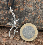Echse 3 mit Schlangenkette - Silber