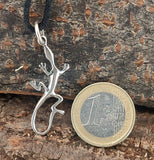 Echse 3 mit Schlangenkette - Silber