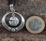 Bast 366 mit Schlangenkette - Silber